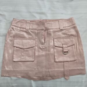 G by Guess Pink Satin Mini Skirt